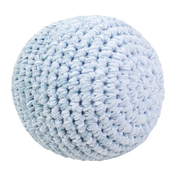 Minge croșetată Sebra Crochet Ball, ⌀ 14 cm, albastru