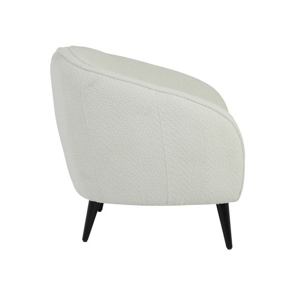 Fotoliu alb cu tapițerie din țesătură bouclé Almond – Light & Living-image-3