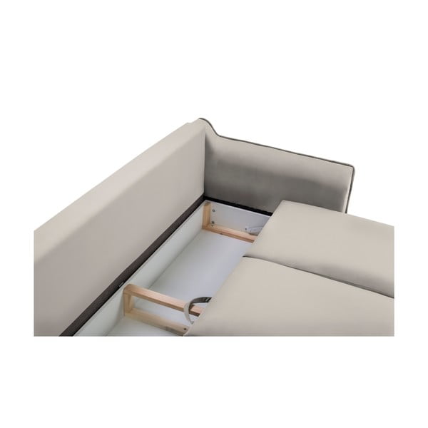 Canapea extensibilă din catifea Kooko Home Basso, bej-image-4