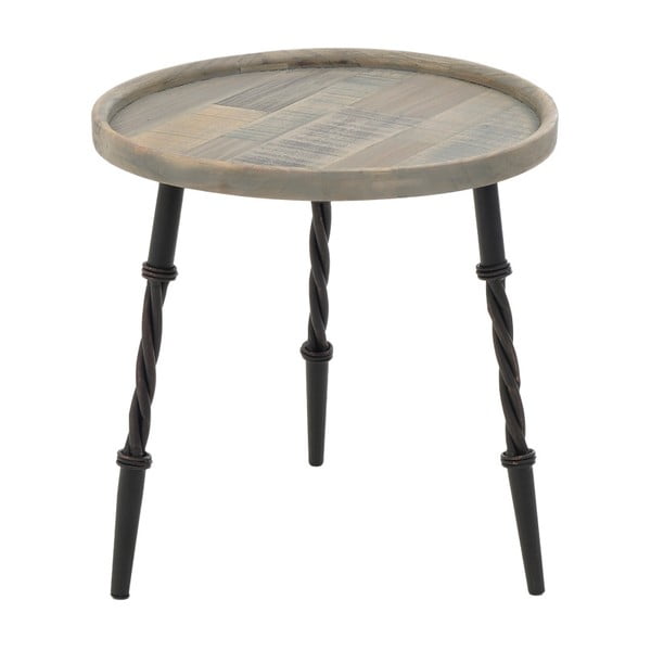 Masă din lemn cu picioare metalice InArt, ⌀ 45 x 46 cm