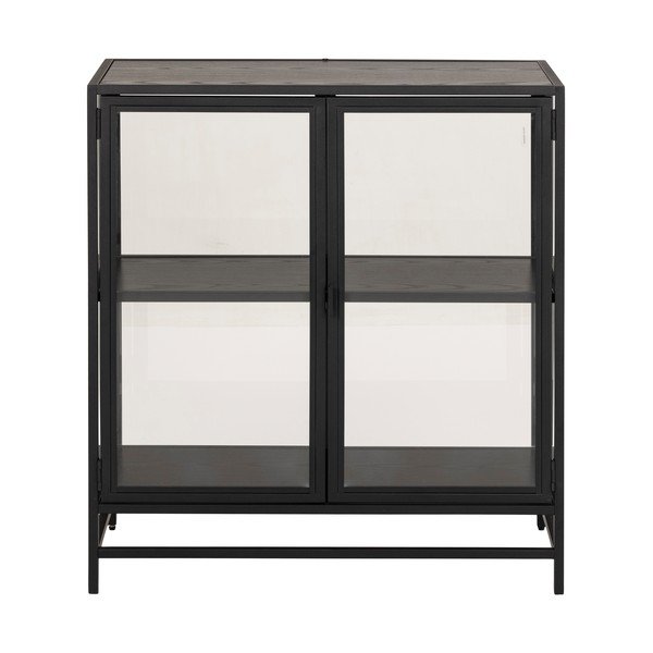 Vitrină Actona Seaford, 77 x 86,4 cm, negru