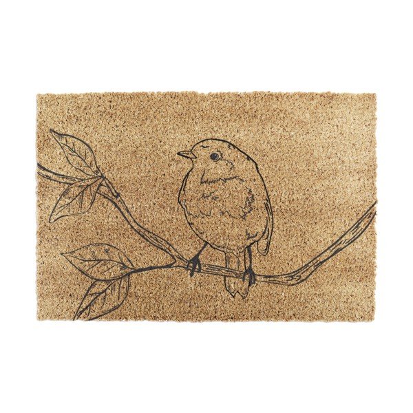 Covoraș de intrare din fibre de nucă de cocos 40x60 cm Pencil Robin – Artsy Doormats