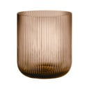 Suport lumânări din sticlă Blomus Ven, ø 14 cm, maro