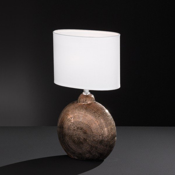Veioză Fischer & Honsel Foro, înălțime 36 cm, alb-maro-image-2