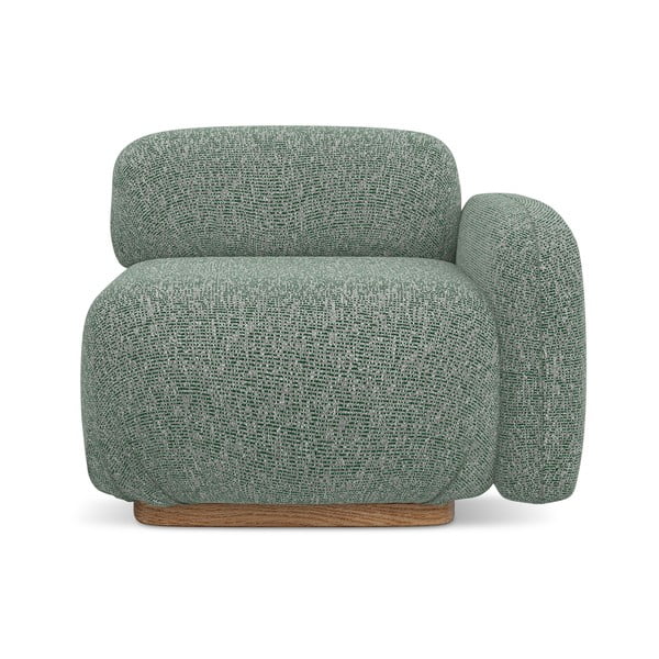 Modul pentru canapea modulară verde deschis (cu colț pe partea dreaptă) Ailani – Makamii