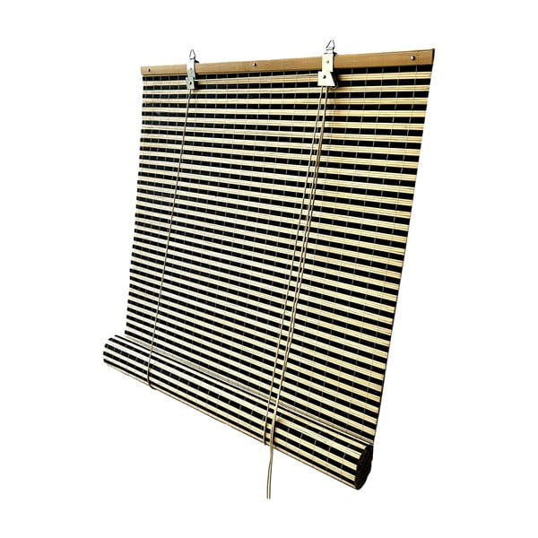 Jaluzea neagră/în culoare naturală din bambus 150x160 cm Vela – Gardinia-image-3
