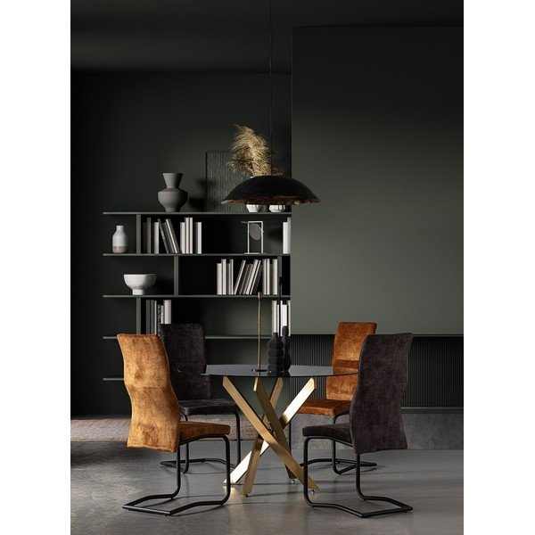 Scaun de dining verde tapițat Thelma – Bizzotto-image-1