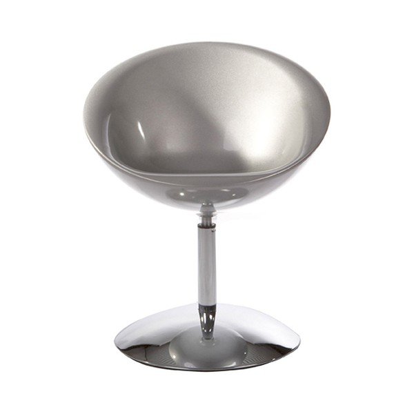 Fotoliu rotativ Kokoon Design Bowl, argintiu-image-4