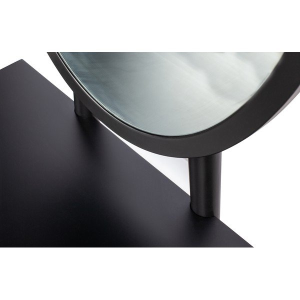 Masă de toaletă cu picioare din lemn de pin WOOOD Vanity, negru-image-4