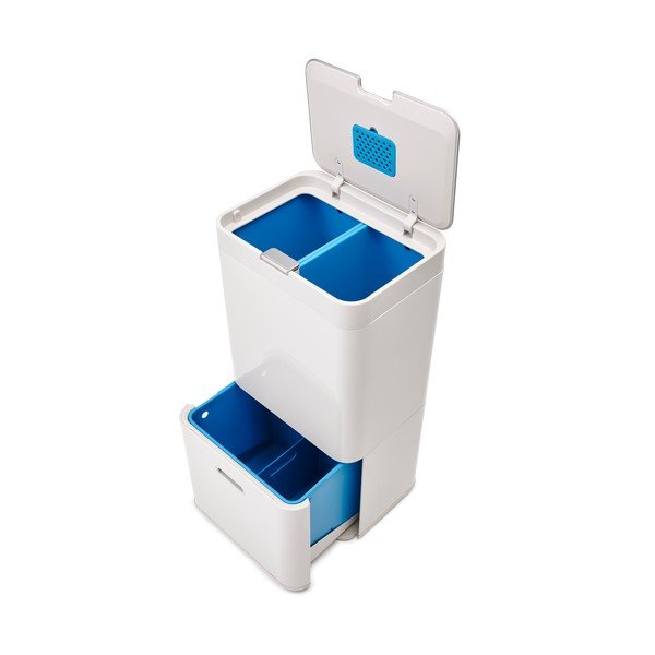 Coș deșeuri reciclabile Joseph Joseph IntelligentWaste Totem 58, alb