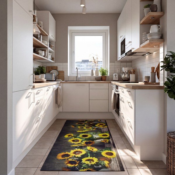 Covor Universal Ricci Sunflowers, 52 x 200 cm-image-1
