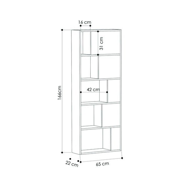 Bibliotecă Ondatoo White, alb-image-2