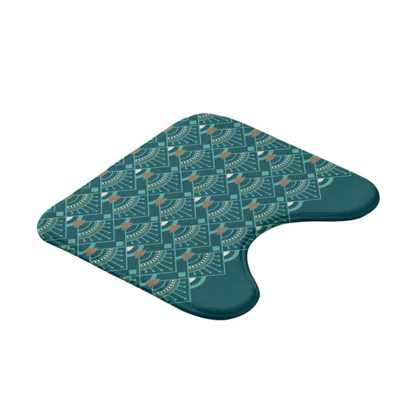 Covoraș de baie petrol pentru WC 45x45 cm Imperia – douceur d'intérieur-image-3