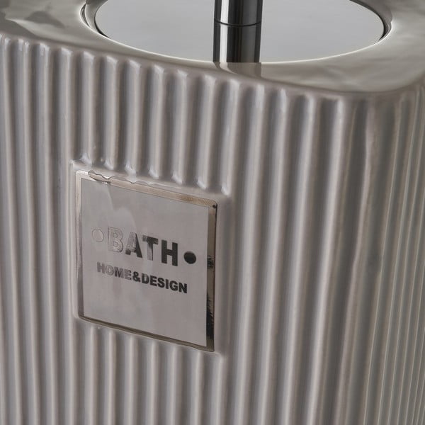 Perie de WC gri din ceramică Griso – Casa Selección-image-1