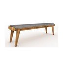 Bancă din stejar cu șezut gri deschis Retro - The Beds