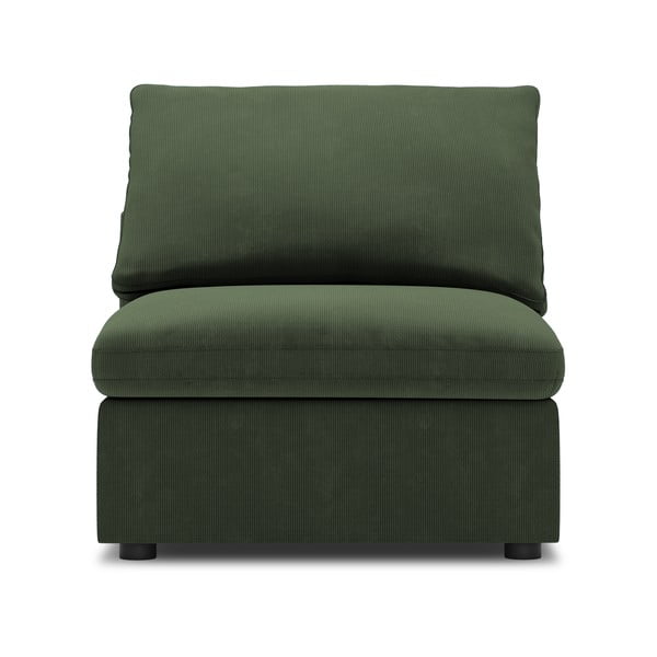 Modul cu tapițerie din catifea pentru canapea de mijloc Windsor & Co Sofas Galaxy, verde închis