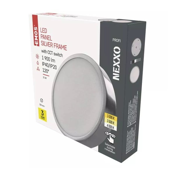 Plafonieră argintiu-lucios LED Nexxo – EMOS-image-1