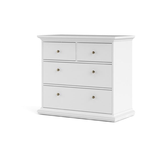 Comodă albă joasă 96x87 cm Paris – Tvilum-image-2