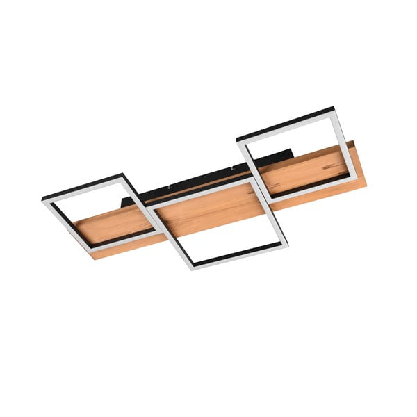 Plafonieră neagră/în culoare naturală LED cu intensitate reglabilă 34x65 cm Harper – Trio-image-4