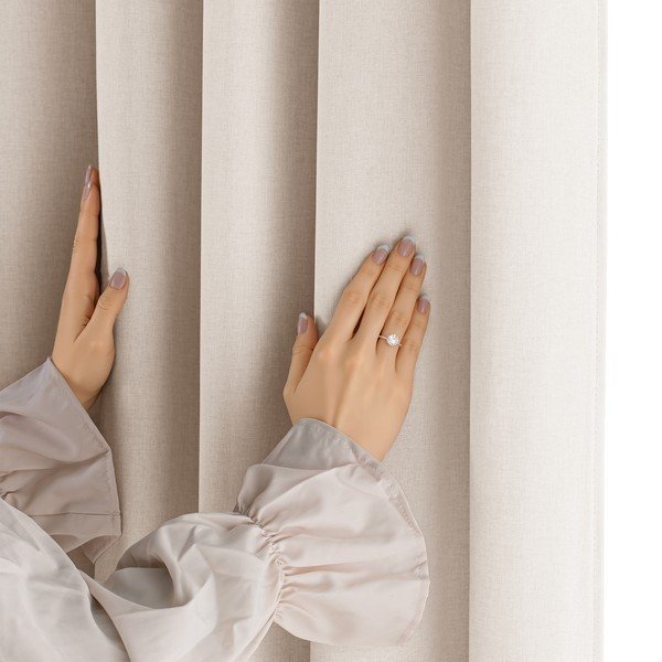 Draperie crem dimout (semi-opacă) Calisto – Filumi-image-4