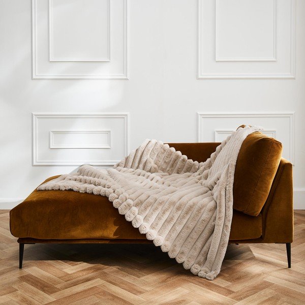 Pătură bej din micropluș/cocolino 180x220 cm Boudoir – douceur d'intérieur-image-3