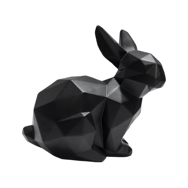 Statuetă PT LIVING Origami Bunny, înălțime 17 cm, negru mat