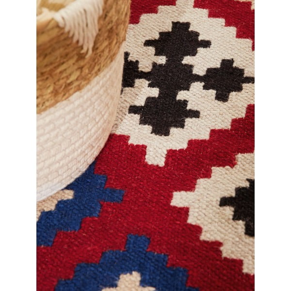 Covor tip traversă roșu reversibil, țesut manual din lână 60x190 cm Kamal Rami – Nouristan-image-4