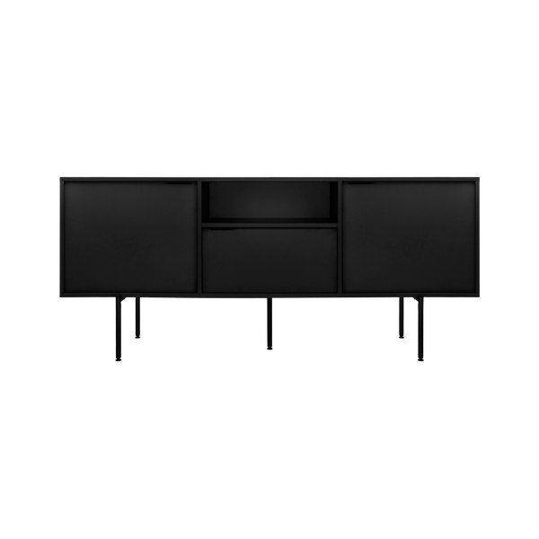 Comodă TV neagră 180x79x50 cm Bau – noo.ma-image-2