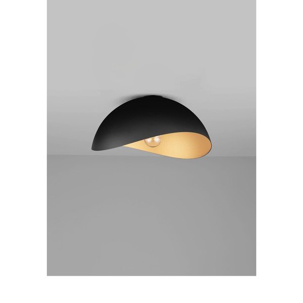 Plafonieră negru-mat/aurie din metal Opsi – Nova Luce-image-3