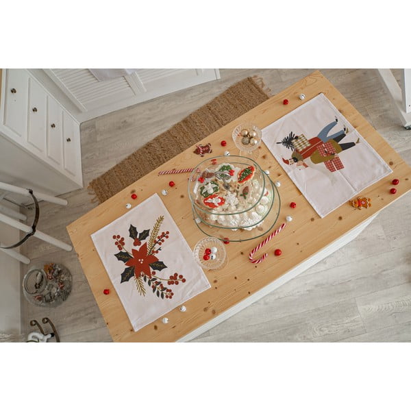 Suport pentru farfurii 2 buc. din material textil 35x45 cm  cu model de Crăciun Christmas Star – Butter Kings-image-1