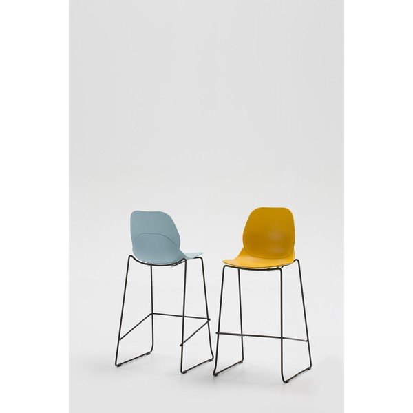 Set 4 scaune bar Marckeric Greta, albastru deschis-image-1