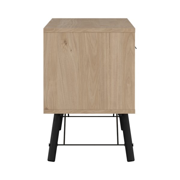 Comodă TV în culoare naturală cu aspect de lemn de stejar 150x60x40 cm Ry – Tvilum-image-3