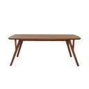 Masă de dining maro cu blat din lemn de acacia 100x220 cm Quenza – Light & Living