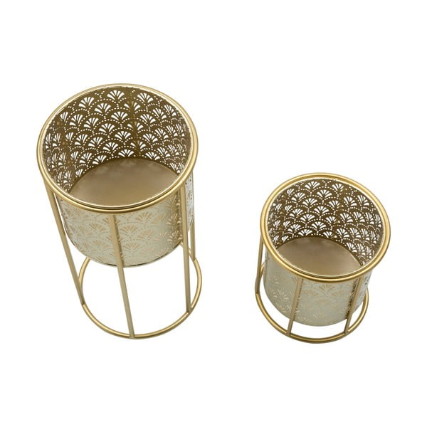 Set 2 suporturi pentru ghivece Mauro Ferretti Golvy, înălțime 40 cm, auriu-image-3