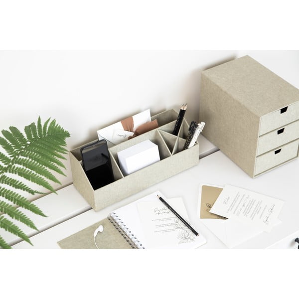 Cutie cu 3 sertare Bigso Box of Sweden Ingrid, bej-image-1