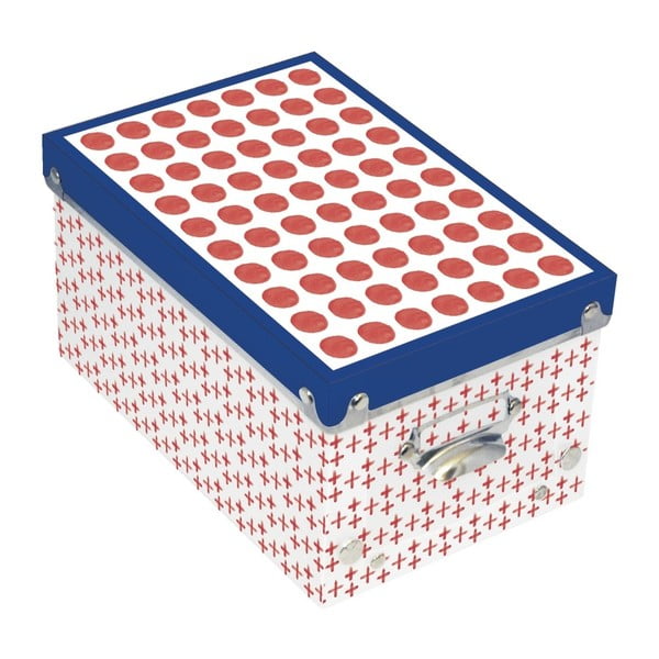 Cutie de depozitare Incidence Nautic Mix, 23,5 x 15,6 cm, albastru - roșu