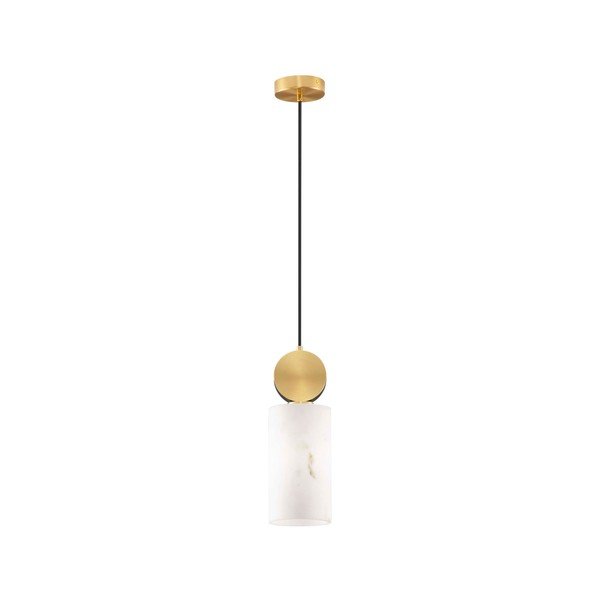 Lustră crem/alămie cu aspect de piatră ø 12 cm Maru – Nova Luce