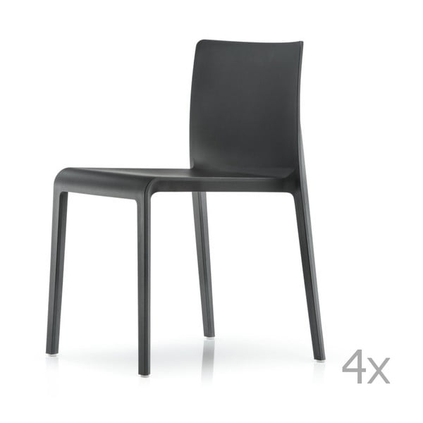 Set 4 scaune Pedrali Volt, negru