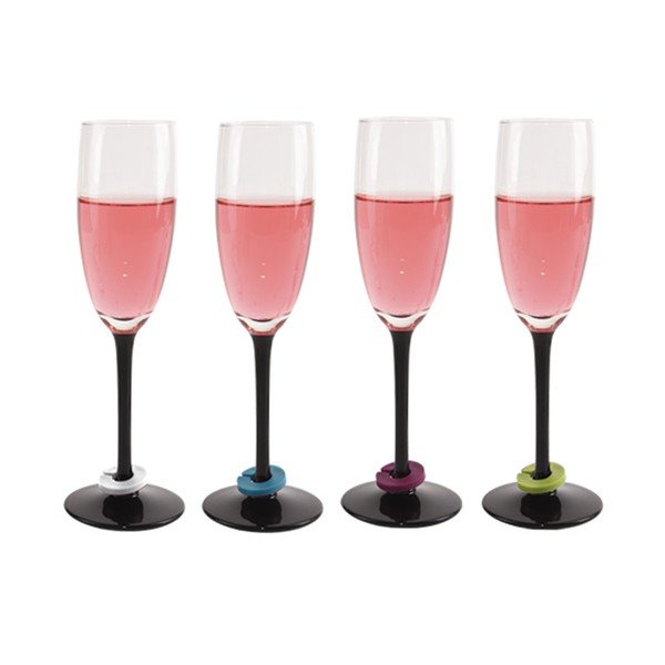Set 1 dop și 6 inele colorate distinctive pentru pahare Orion Wine-image-1