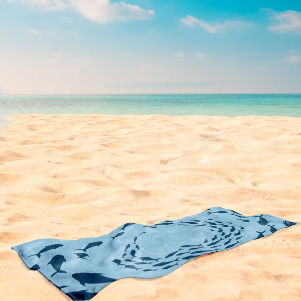Prosop de plajă albastru 90x180 cm Shoal – DecoKing-image-4