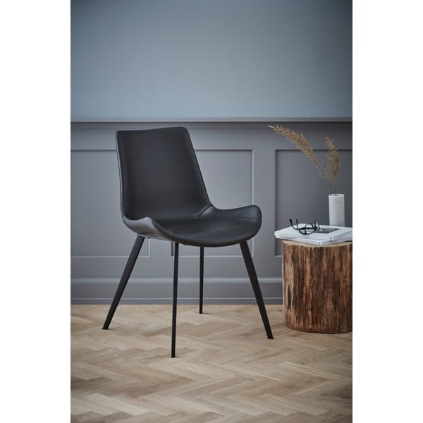 Scaun din piele artificială DAN–FORM Denmark Hype , negru-image-1