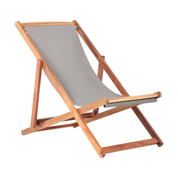 Șezlong de grădină gri/în culoare naturală din lemn masiv Dionysus – Bonami Essentials