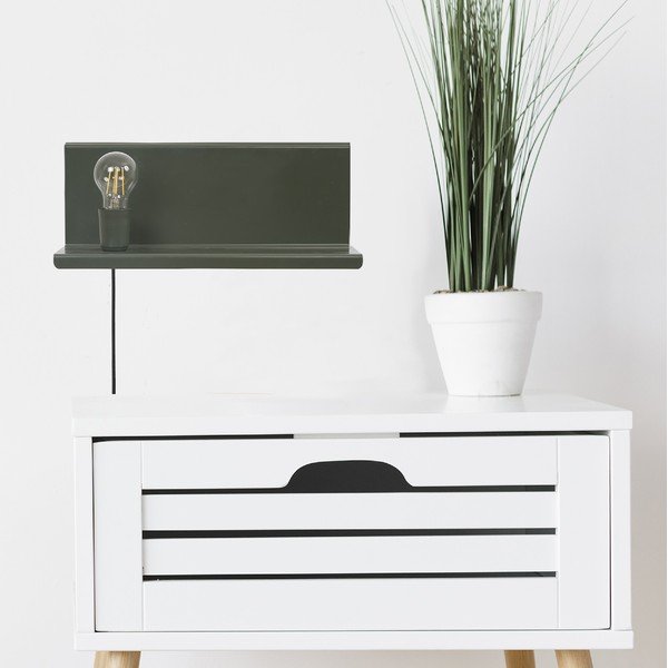 Aplică cu raft Homemania Decor Shelfie2, verde-image-3
