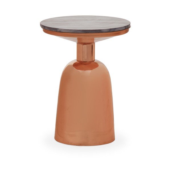 Măsuță auxiliară rotundă cu blat din marmură ø 48 cm Amira – Premier Housewares-image-3