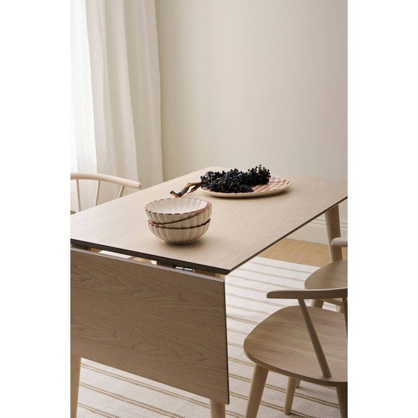 Masă de dining extensibilă cu aspect de lemn de ulm cu blat suplimentar 80x120 cm Jolina – Ellos Home-image-2