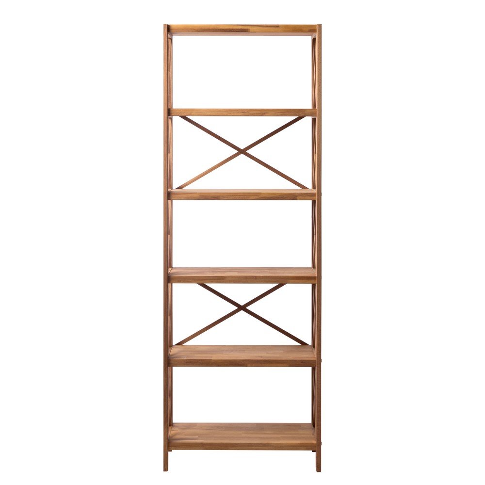 Etajeră în culoare naturală din lemn de stejar 70x198 cm X-Shelf – Unique Furniture