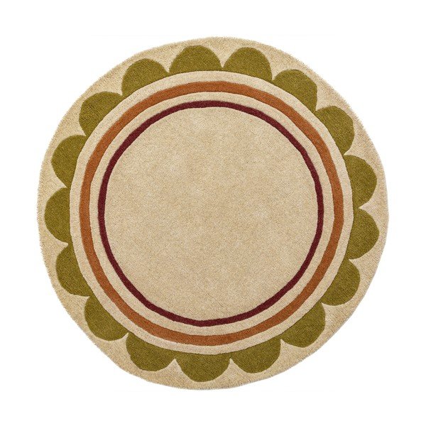 Covor în culoare naturală țesut manual rotund din lână ø 120 cm Lois – Flair Rugs