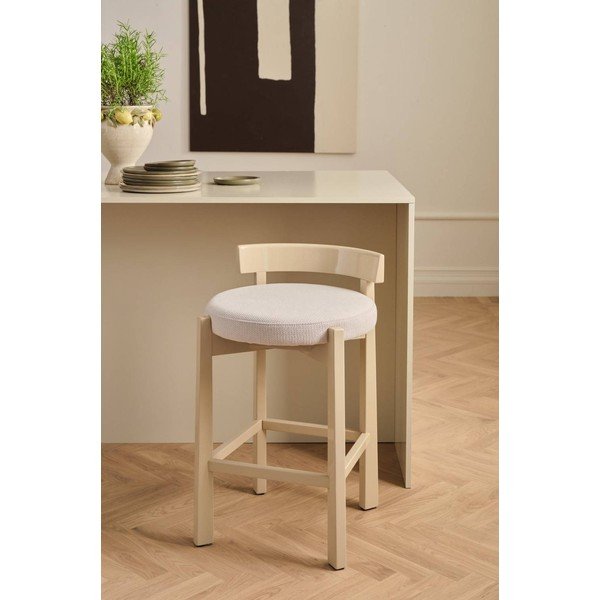 Scaun de bar bej tapițat (înălțime șezut 66 cm) Hugg – Ellos Home-image-1