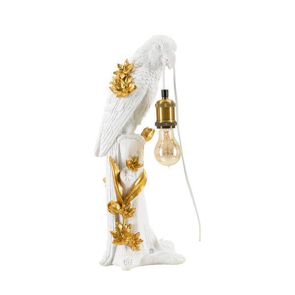 Veioză albă/aurie (înălțime 50,5 cm) Parrot – Mauro Ferretti