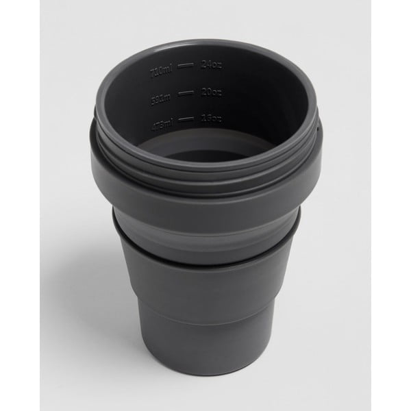 Cană de voiaj pliabilă Stojo Titan Carbon, 710 ml, gri antracit-image-3